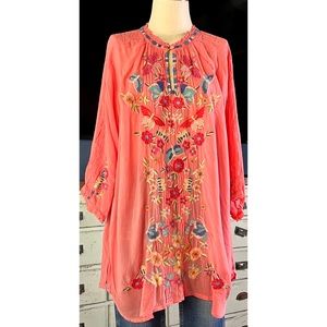 Johnny Was Leona Tunic Top 2X